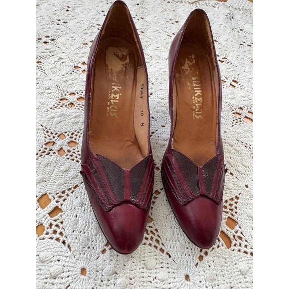 Vintage Mikelos Spanish‎ Pumps Sz 10 Made in Spain - Picture 1 of 8